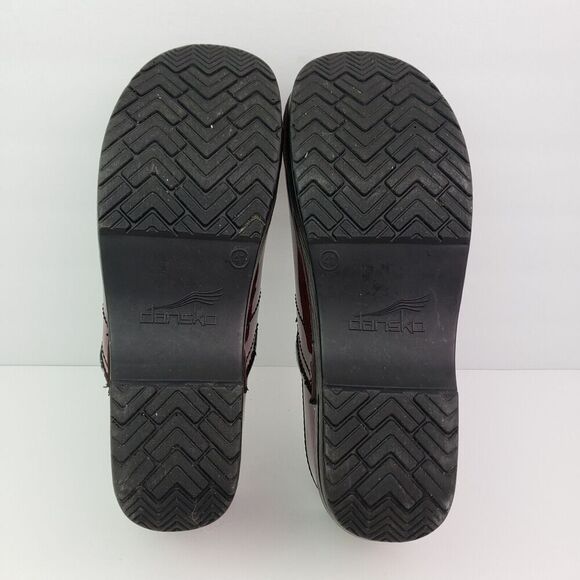Dansko Womens Size EU 41 US 10.5-11 Red Shinny Slip On Comfort Work Clog Shoes - Picture 8 of 10